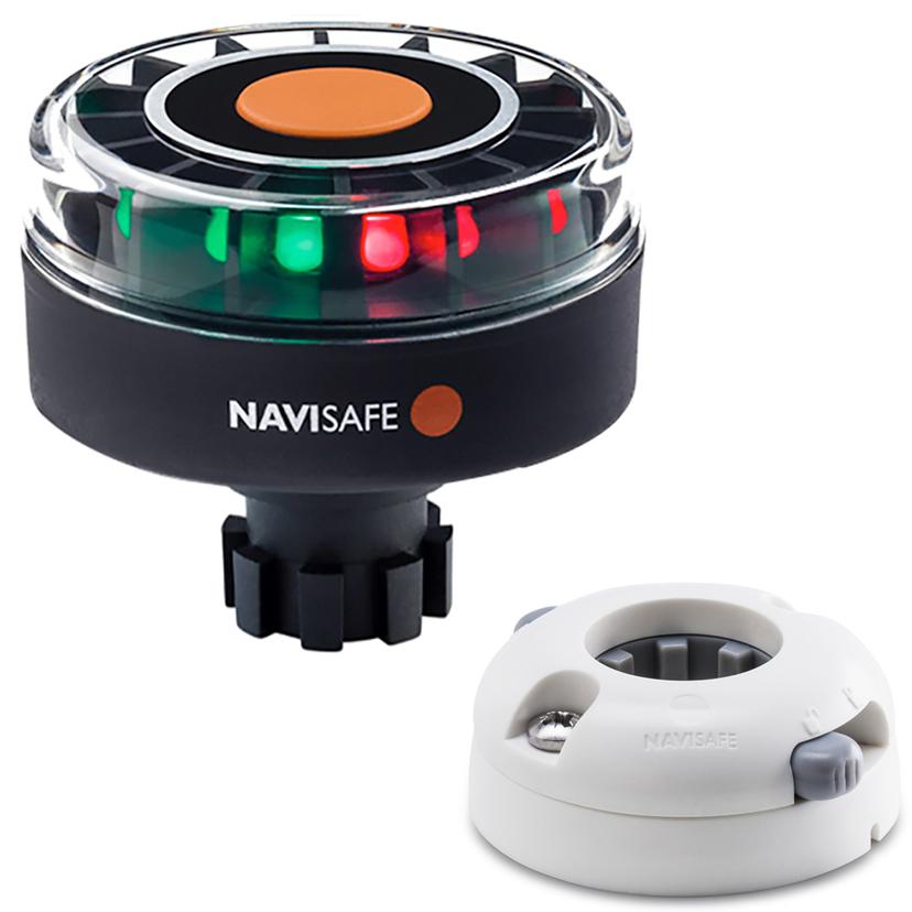 NAVISAFE 342KIIT5 NAVILIGHT TRICOLOR 2NM WITH NAVIBOLT BASE & HORIZONTAL MOUNT - WHITE NAVISAFE 342KIIT5 NAVILIGHT TRICOLOR 2NM WITH NAVIBOLT BASE & HORIZONTAL MOUNT - WHITE