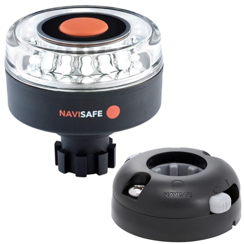 NAVISAFE 042KIT7 NAVILIGHT 360 DEGREE 2NM WITH NAVIBOLT BASE & HORIZONTAL MOUNT - BLACK NAVISAFE 042KIT7 NAVILIGHT 360 DEGREE 2NM WITH NAVIBOLT BASE & HORIZONTAL MOUNT - BLACK