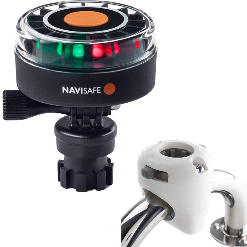 NAVISAFE 340KIT3 NAVILIGHT 2NM TRICOLOR WITH NAVIMOUNT BASE & RAIL MOUNT - WHITE NAVISAFE 340KIT3 NAVILIGHT 2NM TRICOLOR WITH NAVIMOUNT BASE & RAIL MOUNT - WHITE