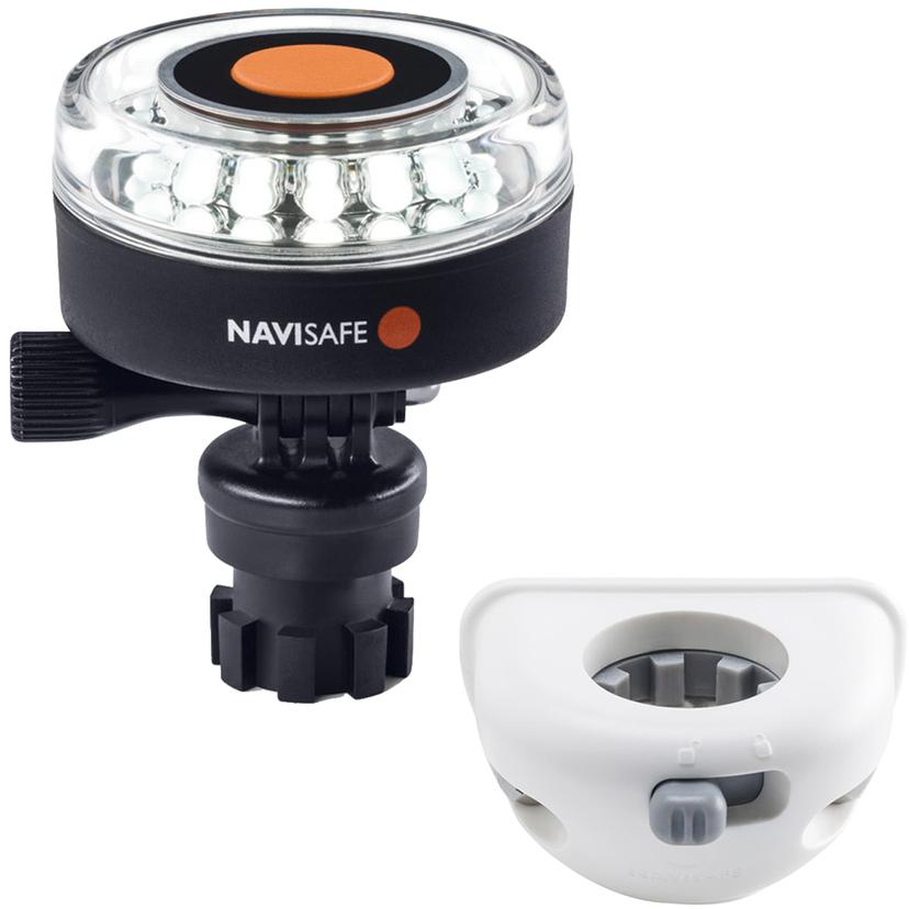 NAVISAFE 040KIT6 NAVILIGHT 360 DEGREE 2NM WHITE WITH NAVIMOUNT BASE & VERTICAL MOUNT - WHITE NAVISAFE 040KIT6 NAVILIGHT 360 DEGREE 2NM WHITE WITH NAVIMOUNT BASE & VERTICAL MOUNT - WHITE