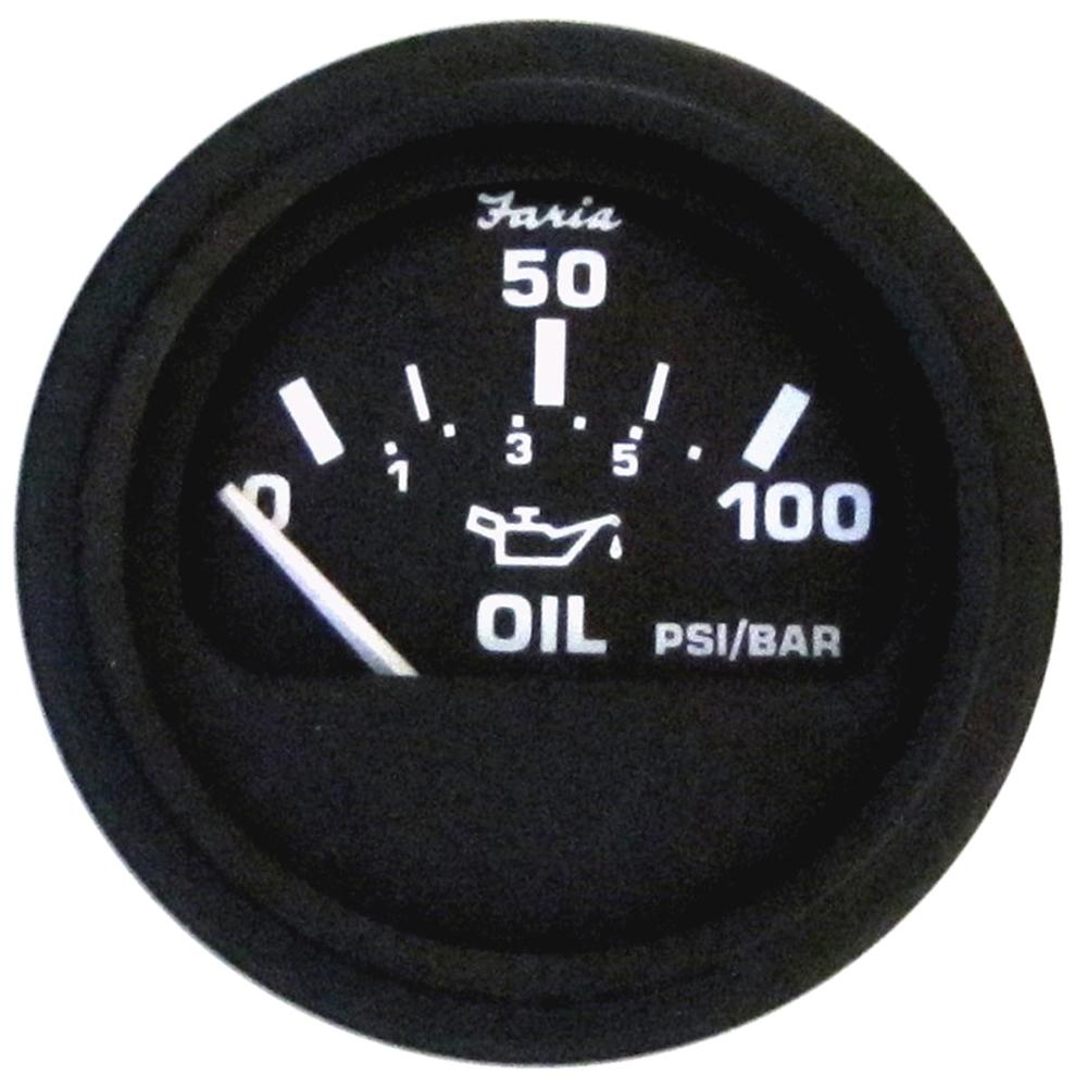 FARIA 12845 EURO BLACK OIL PRESSURE GAUGE - 100 PSI from The Twister Group FARIA 12845 EURO BLACK OIL PRESSURE GAUGE - 100 PSI - The Twister Group product