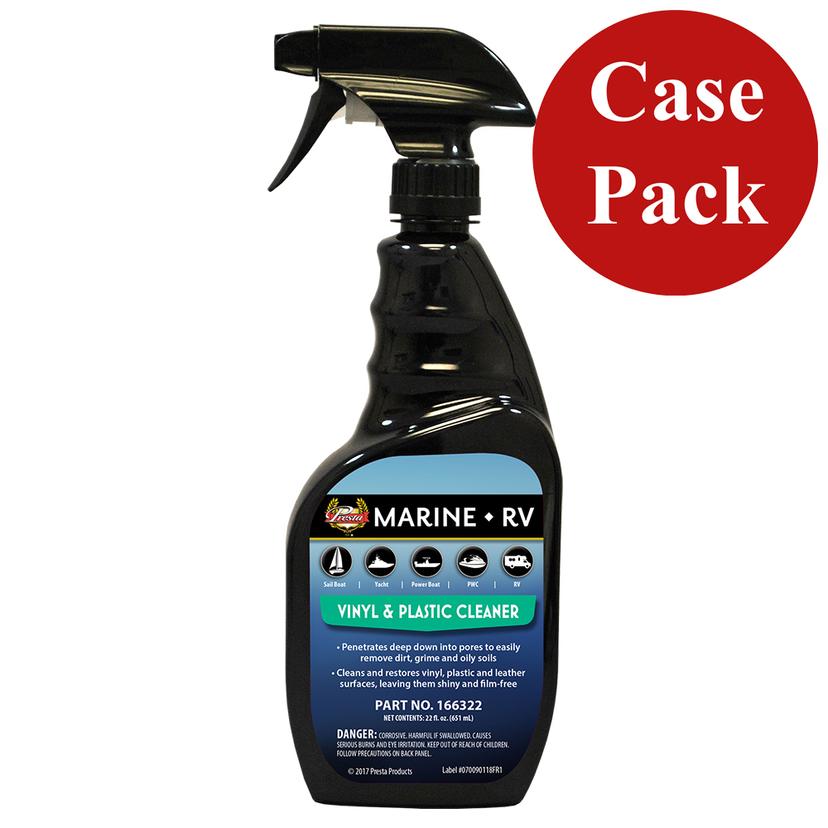 PRESTA 166322CASE MARINE VINYL & PLASTIC CLEANER - 22OZ - (CASE OF 12) PRESTA 166322CASE MARINE VINYL & PLASTIC CLEANER - 22OZ - (CASE OF 12)
