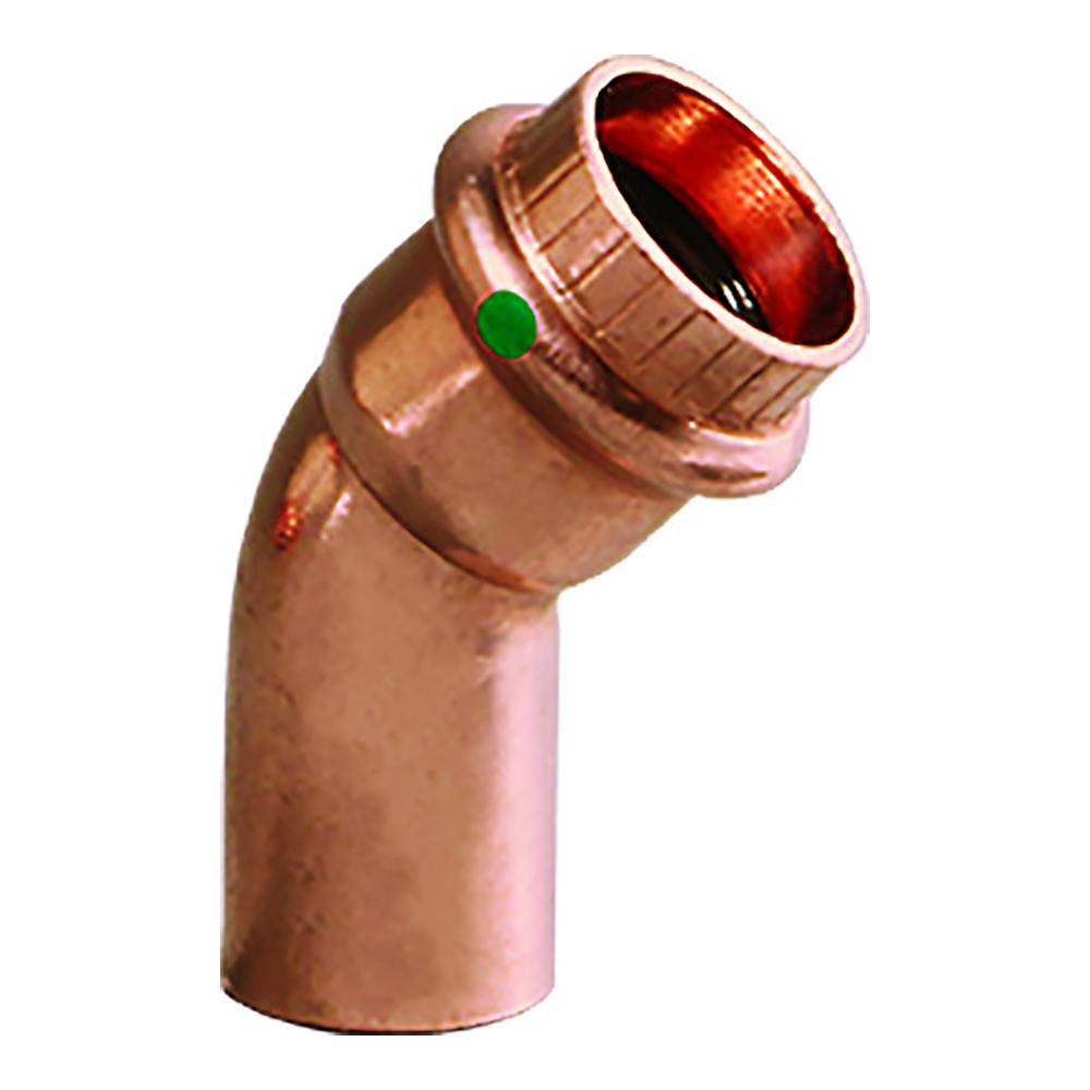 VIEGA 77073 PROPRESS 2 INCH 45°COPPER ELBOW - STREET/PRESS CONNECTION - SMART CONNECT TECHNOLOGY - High quality product image showing VIEGA 77073 PROPRESS 2 INCH 45°COPPER ELBOW - STREET/PRESS CONNECTION - SMART CONNECT TECHNOLOGY details and features VIEGA 77073 PROPRESS 2 INCH 45°COPPER ELBOW - STREET/PRESS CONNECTION - SMART CONNECT TECHNOLOGY - High quality product image showing VIEGA 77073 PROPRESS 2 INCH 45°COPPER ELBOW - STREET/PRESS CONNECTION - SMART CONNECT TECHNOLOGY details and features