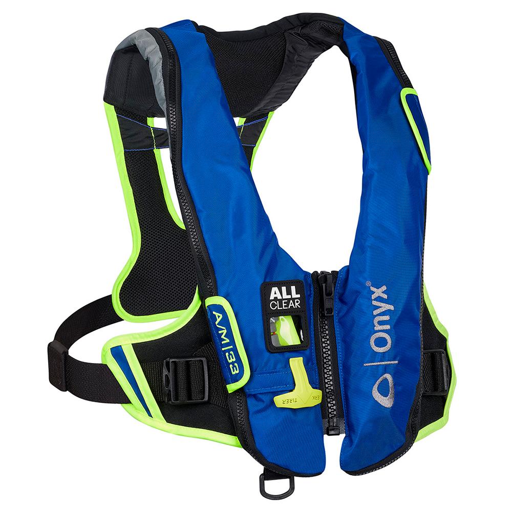 ONYX 132800-500-004-21 IMPULSE A/M-33 ALL CLEARAUTO/MANUAL INFLATABLE LIFE JACKET - BLUE - High quality product image showing ONYX 132800-500-004-21 IMPULSE A/M-33 ALL CLEARAUTO/MANUAL INFLATABLE LIFE JACKET - BLUE details and features ONYX 132800-500-004-21 IMPULSE A/M-33 ALL CLEARAUTO/MANUAL INFLATABLE LIFE JACKET - BLUE - High quality product image showing ONYX 132800-500-004-21 IMPULSE A/M-33 ALL CLEARAUTO/MANUAL INFLATABLE LIFE JACKET - BLUE details and features