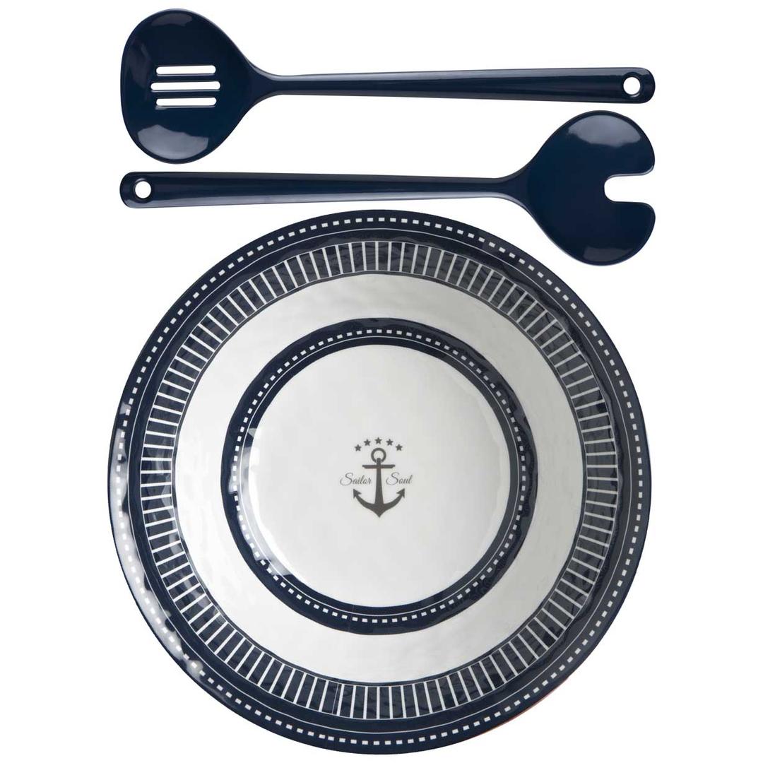 MARINE BUSINESS 14008 Melamine Salad Bowl & Servers - SAILOR SOUL from The Twister Group MARINE BUSINESS 14008 Melamine Salad Bowl & Servers - SAILOR SOUL - The Twister Group Tools product
